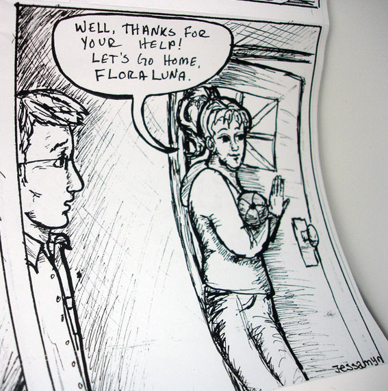Comic panel six by Jessamyn