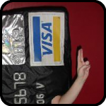 Giant Credit Card Making What Might Be Financial Based Gang Signs Giant Credit Card Making What Might Be Financial Based Gang Signs