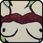 Proud Green Boobs Painting Proud Green Boobs Painting