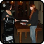 Kimbery and Rosalie trading for a giant cell phone Kimbery and Rosalie trading for a giant cell phone