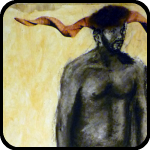 Remixed by Temple Terkildsen. Painting of an Angry Naked Man With Horns Remixed by Temple Terkildsen. Painting of an Angry Naked Man With Horns