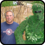 Michael from MOBA and an Elvis topiary