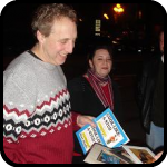 Ron Reid, Manaeger of The Comedy Underground, doin' a bARTer Sauce trade Ron Reid, Manaeger of The Comedy Underground, doin' a bARTer Sauce trade